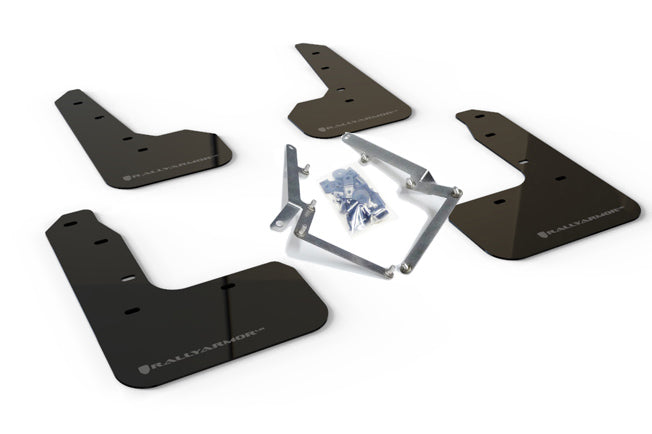 Rally Armor MF51-UR-BLK/DGRY - 2017-2020 Honda Civic Hatchback - Black Mud Flap/Dark Grey Logo