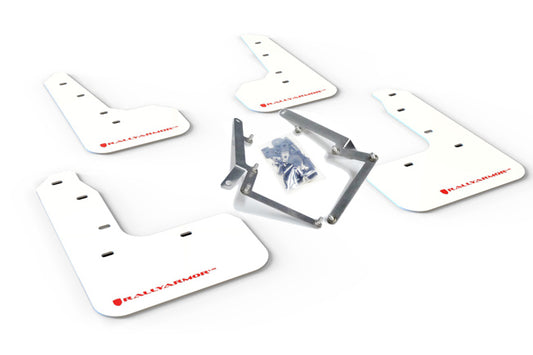 Rally Armor MF51-UR-WH/RD - 2017-2020 Honda Civic Hatchback - White/Red Logo