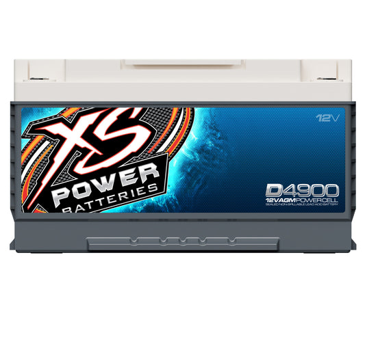 XS Power Batteries 12V AGM D Series Batteries - M6 Terminal Bolts Included 4000 Max Amps D4900