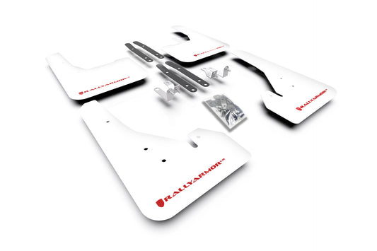 Rally Armor MF67-UR-WH/RD 2019-2020 Toyota Corolla Hatchback White Mud Flap/Red Logo