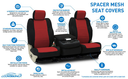 Coverking Custom Seat Cover Spacer Mesh Black Sides