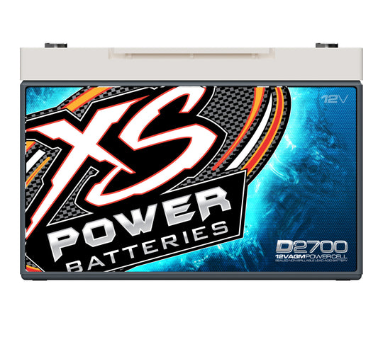 XS Power Batteries 12V AGM D Series Batteries - M6 Terminal Bolts Included 4300 Max Amps D2700