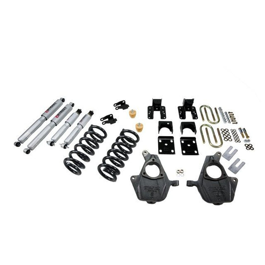 BELLTECH 674SP LOWERING KITS Front And Rear Complete Kit W/ Street Performance Shocks 2004-2006 Chevrolet Silverado/Sierra (Crew Cab 4DR) 3 in. F/4 in. or 5 in. R drop W/ Street Performance Shocks