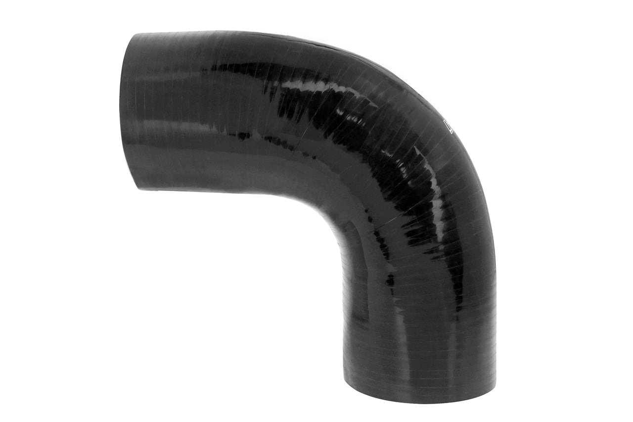 HPS Performance Silicone 90 Degree Elbow Coupler HoseHigh Temp 4-ply Reinforced4" IDBlack HTSEC90-400-BLK
