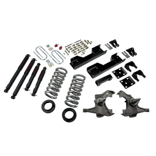 BELLTECH 717ND LOWERING KITS Front And Rear Complete Kit W/ Nitro Drop 2 Shocks 1997-2000 Chevrolet Silverado/Sierra 3/4 Ton & 1 Ton (Ext Crew Cab/Dually) 4 in. or 5 in. F/8 in. R drop W/ Nitro Drop II Shocks