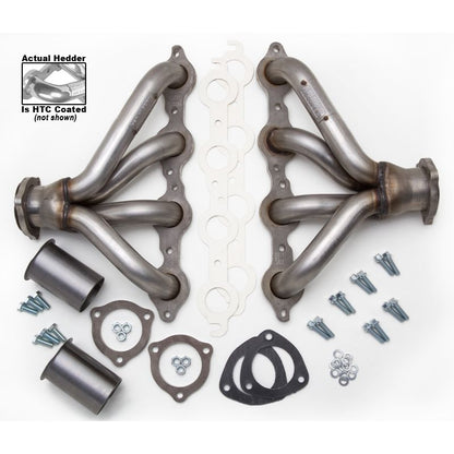 Hedman Hedders BLOCK HUGGER HEADERS-304 STAINLESS STEEL; CHEVY LS SERIES; 1-1/2 IN. TUBES; HTC CERAMIC COATED 62526