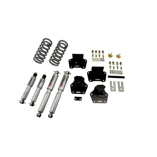 BELLTECH 808SP LOWERING KITS Front And Rear Complete Kit W/ Street Performance Shocks 1987-1996 Dodge Dakota (Std Cab V8) 2 in. F/4 in. R drop W/ Street Performance Shocks