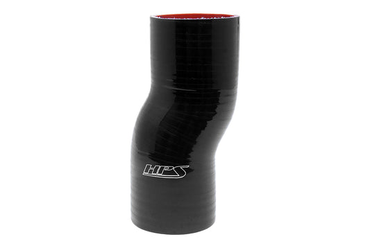 HPS Performance Silicone Offset Coupler HoseHigh Temp 4-ply Reinforced2-1/2" ID6" LongBlack HTSOC-250-L6-BLK