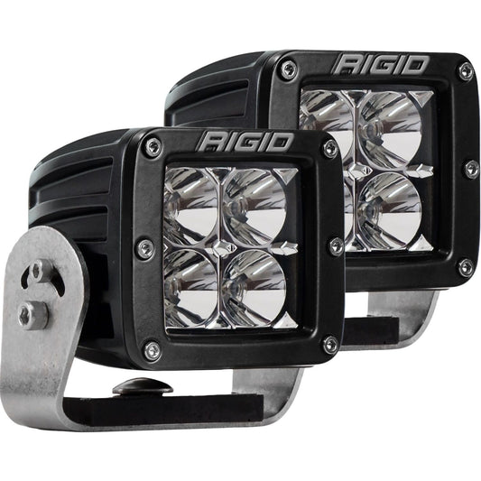 RIGID Industries D-Series PRO LED Light Flood Optic Heavy Duty Black Housing Pair 222113