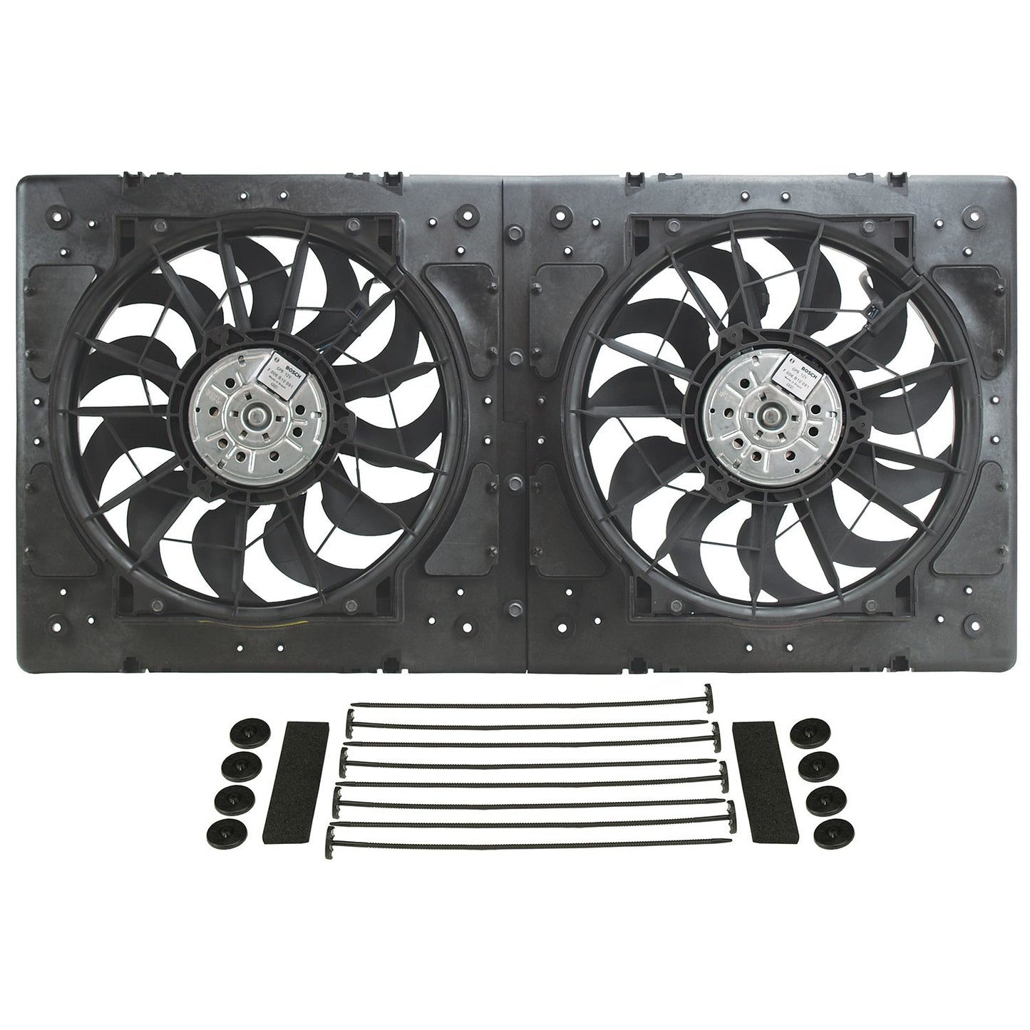 Derale High Output Dual 12" Electric RAD Fan/Plastic Shroud Kit 16934