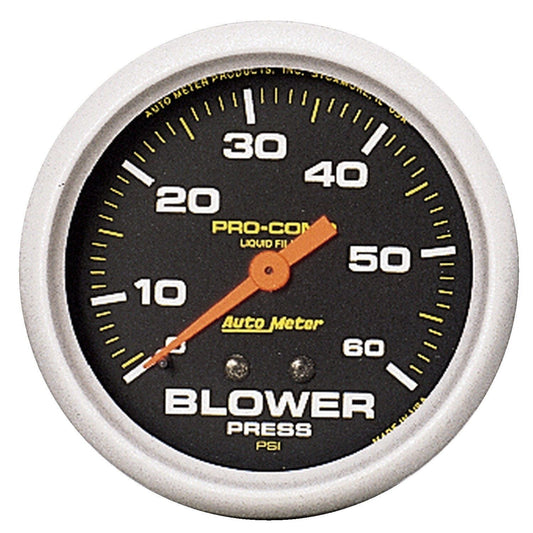 AutoMeter 2-5/8 in. BLOWER PRESSURE 0-60 PSI LIQUID FILLED PRO-COMP 5402