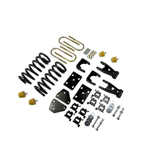 BELLTECH 812 LOWERING KITS Front And Rear Complete Kit W/O Shocks 2002-2005 Dodge Ram 1500 (Quad Cab) 2 in. F/5 in. R drop W/O Shocks