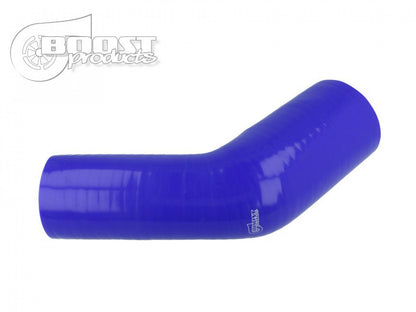 BOOST products Silicone Reducer Elbow 90 Degrees, 102 - 89mm (4" - 3-1/2") ID, Blue '3278102089