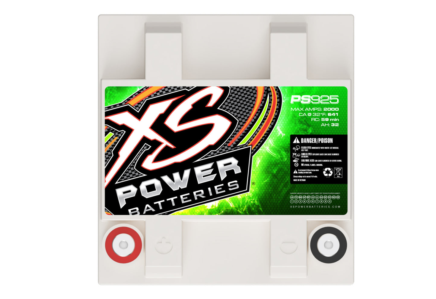 XS Power Batteries 12V AGM Powersports Series Batteries - M6 Terminal Bolts Included 2000 Max Amps PS925