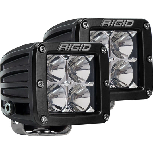 RIGID Industries D-Series PRO LED Light Flood Optic Amber Surface Mount Pair 202123