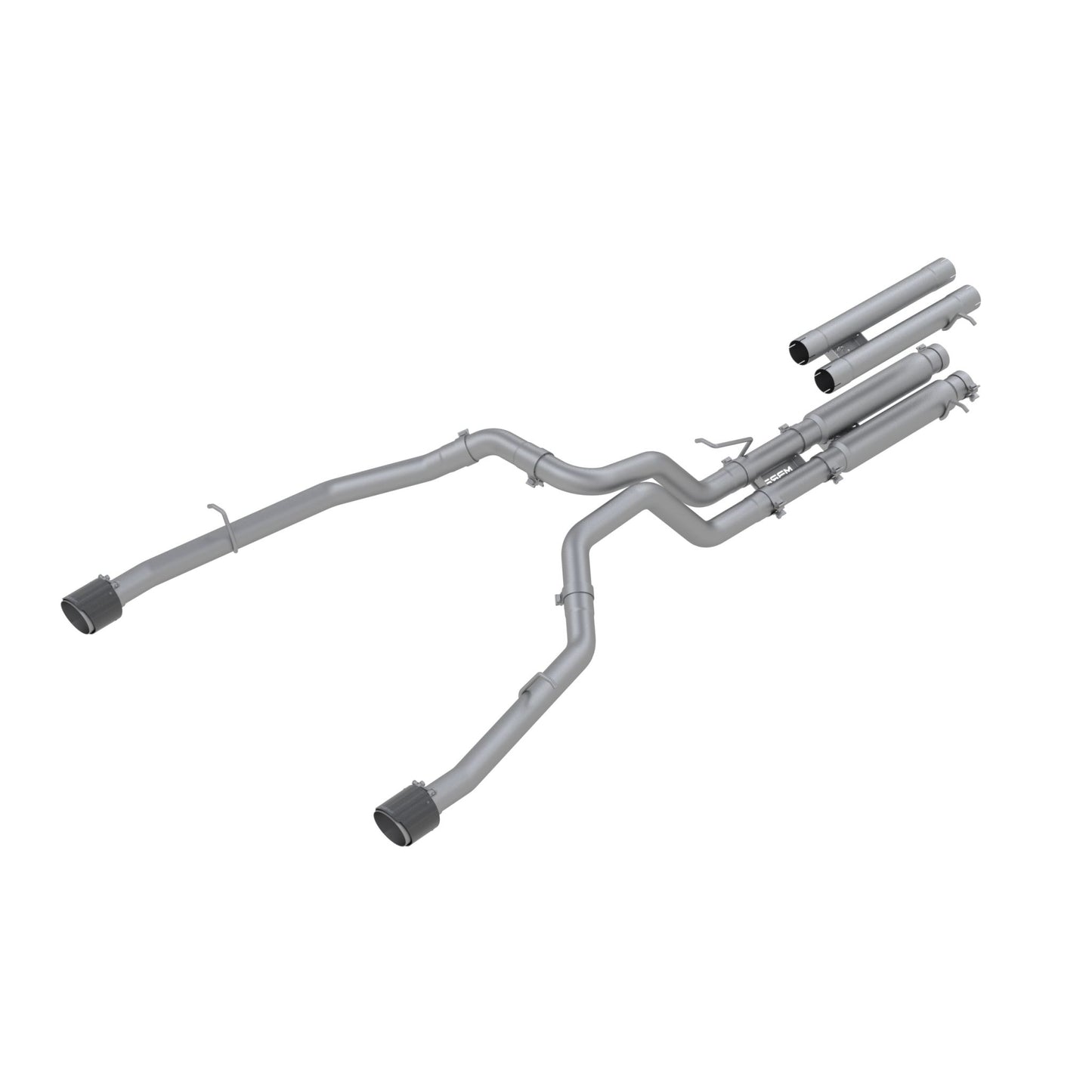 MBRP Exhaust 3in. Cat Back; Dual Split Rear; T304 with Carbon Fiber Tips S51543CF