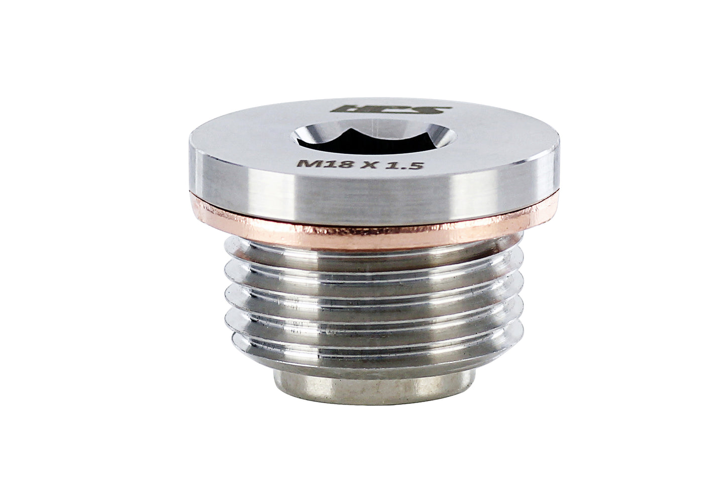HPS Performance 304 Stainless Steel Magnetic Drain Plug With 5000 Gauss Neodymium Magnet MDP-M18x150