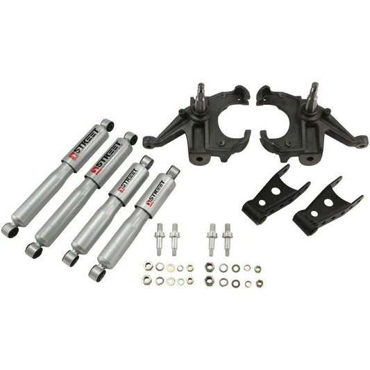BELLTECH 706SP LOWERING KITS Front And Rear Complete Kit W/ Street Performance Shocks 1973-1987 Chevrolet C10 (1 1/4 in. Rotor) 3 in. F/4 in. R drop W/ Street Performance Shocks