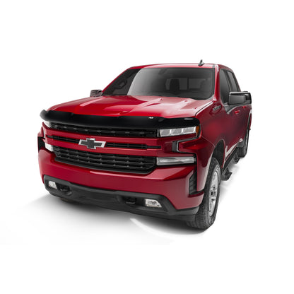 Auto Ventshade 25956 Bugflector II Dark Smoke Hood Shield For 2019-2021 Chevrolet Silverado 1500; 22-23 Chevrolet Silverado 1500 Exc ZR2 LT Trail Boss Custom Trail Boss; 2022 Chevrolet Silverado 1500 LTD