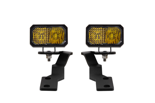 Diode Dynamics SSC2 LED Ditch Light Kit for 16-21 Toyota Tacoma Sport Yellow Combo DD6377