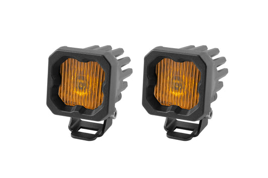 Diode Dynamics - Stage Series C1 LED Pod Yellow SAE/DOT Fog Standard ABL (pair) DD6848P