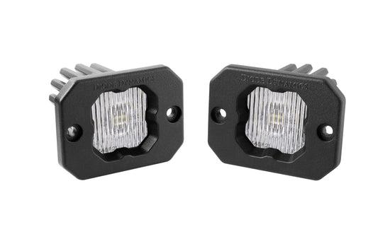 Diode Dynamics - Stage Series C1 LED Pod White SAE/DOT Fog Flush ABL (pair) DD6850P