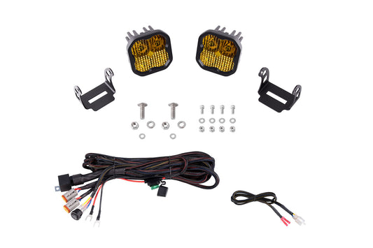 Diode Dynamics - SS3 LED Ditch Light Kit for 2021 Ford Bronco Sport Yellow Combo DD7185