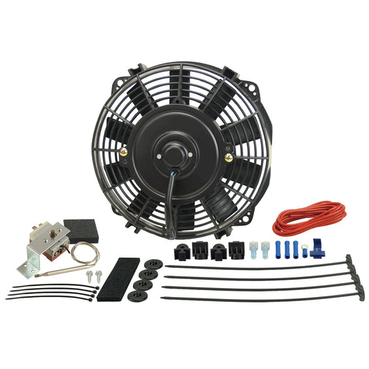 Derale 9" Dyno-Cool Electric Fan and Mechanical Fan Controller Kit, Premium 16309