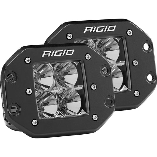 RIGID Industries D-Series PRO LED Light Flood Optic Flush Mount Pair 212113