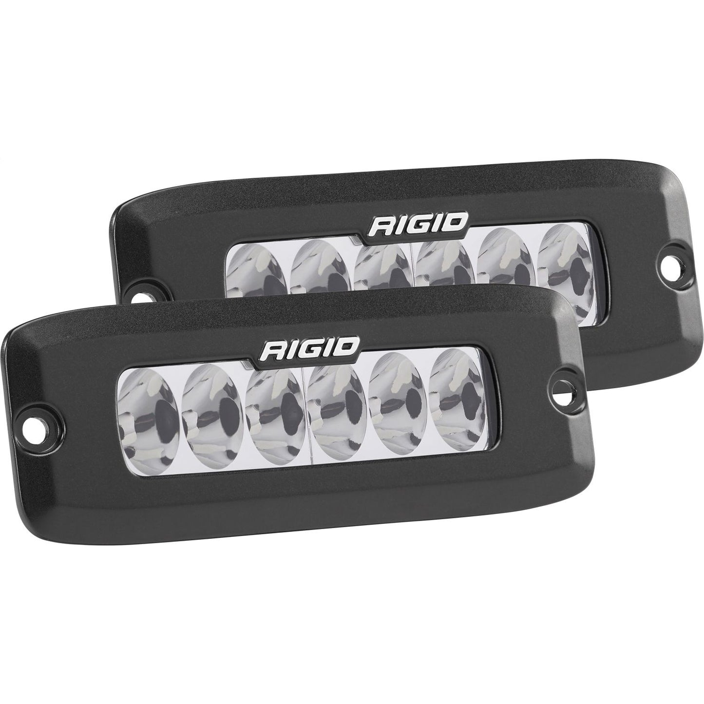 RIGID Industries SR-Q Series PRODriving Optic Flush Mount Black Housing Pair 935313