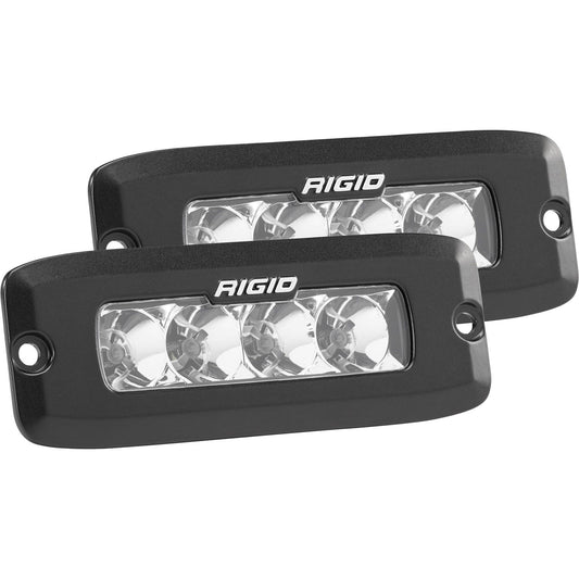 RIGID Industries SR-Q Series PRO Flood Optic Flush Mount Black Housing Pair 925113