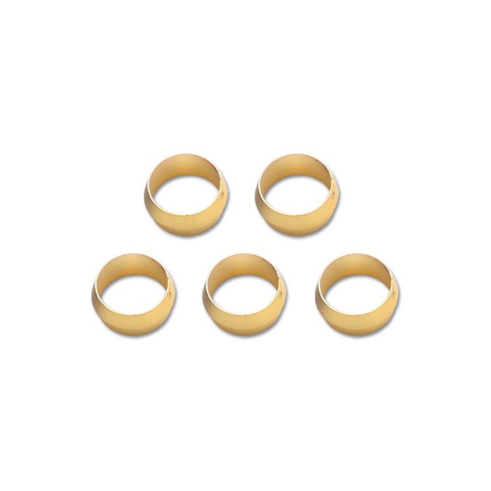 Vibrant Performance - 16466 - Pack of 5 Brass Olive Inserts; Size 3/8 in.