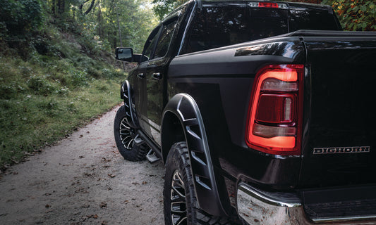 Bushwacker 50934-02 DRT Style Fender Flares; Front And Rear For 2019-2022 Ram 1500; Will Not Fit Rebel And TRX Models