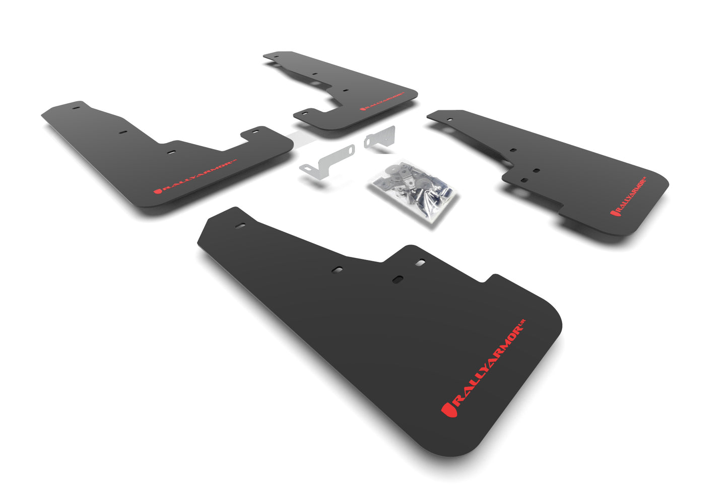 Rally Armor MF55-UR-BLK/RD - 2016-22 Dodge Durango GT/RT/SRT/SXT - Black Mud Flap/Red Logo