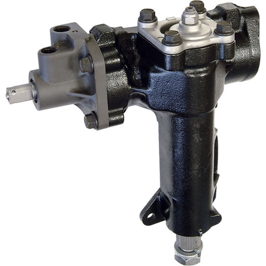Borgeson - Power Steering Box - P/N: 800105 - Power steering conversion box for 1955-1957 Chevy full size cars. Remanufactured Delphi 600 series power steering box with a 18MM Double-D input shaft and a 12.7:1 ratio.
