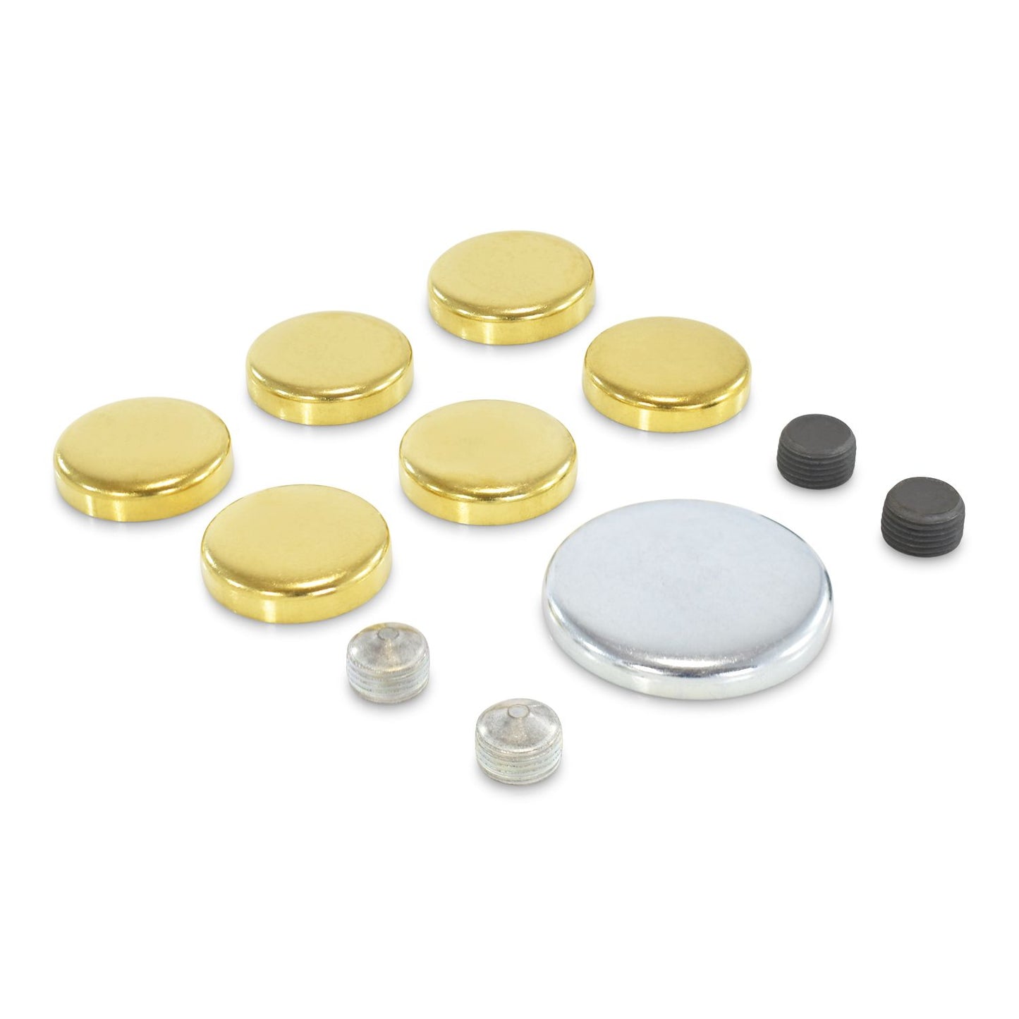 Proform Brass Freeze Plug Kit; For Ford 351C/M-400 Engines; All Sizes Needed Included 66555