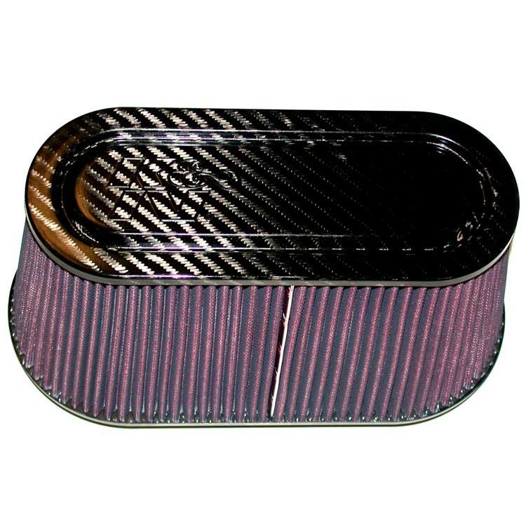 K&N RP-5115 Universal Air Filter - Carbon Fiber Top and Base