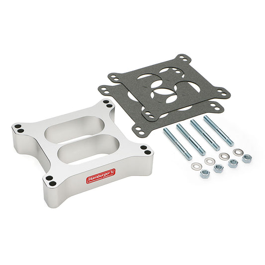 Holley 4BBL Carburetor Spacer; Dual-Plane; 1-1/2 in. Tall; Standard Port- Billet 3209