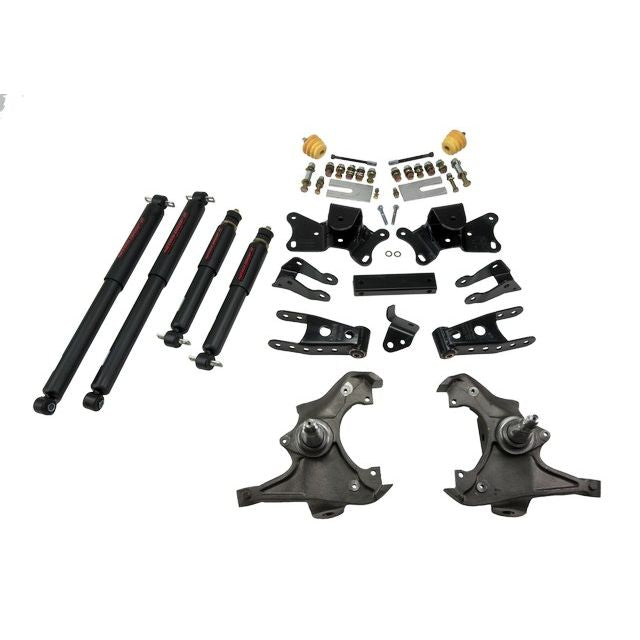 BELLTECH 721ND LOWERING KITS Front And Rear Complete Kit W/ Nitro Drop 2 Shocks 1989-1996 Chevrolet Silverado/Sierra 3/4 Ton & 1 Ton (Ext/Crew Cab) 3 in. F/4 in. R drop W/ Nitro Drop II Shocks