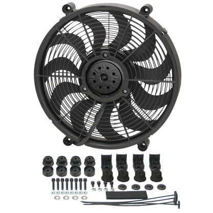 Derale 17" High Output Single RAD Pusher/Puller Fan with Premium Mount Kit 16217