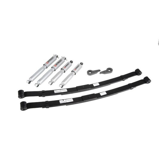 BELLTECH 637SP LOWERING KITS Front And Rear Complete Kit W/ Street Performance Shocks 1982-1994 Chevrolet S10/S15 Pickup Blazer (4WD exc. ZW-7 option) 1 in. or 3 in. F/3 in. R drop W/ Street Performance Shocks