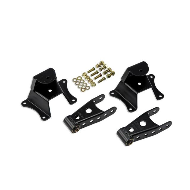 BELLTECH 6800 SHACKLE & HANGER KIT 4 in. Drop Leaf Spring Shackle & Hanger Kit (Front Hanger/Rear Shackle) 1973-1987 Chevrolet C10 4 in. Rear Drop