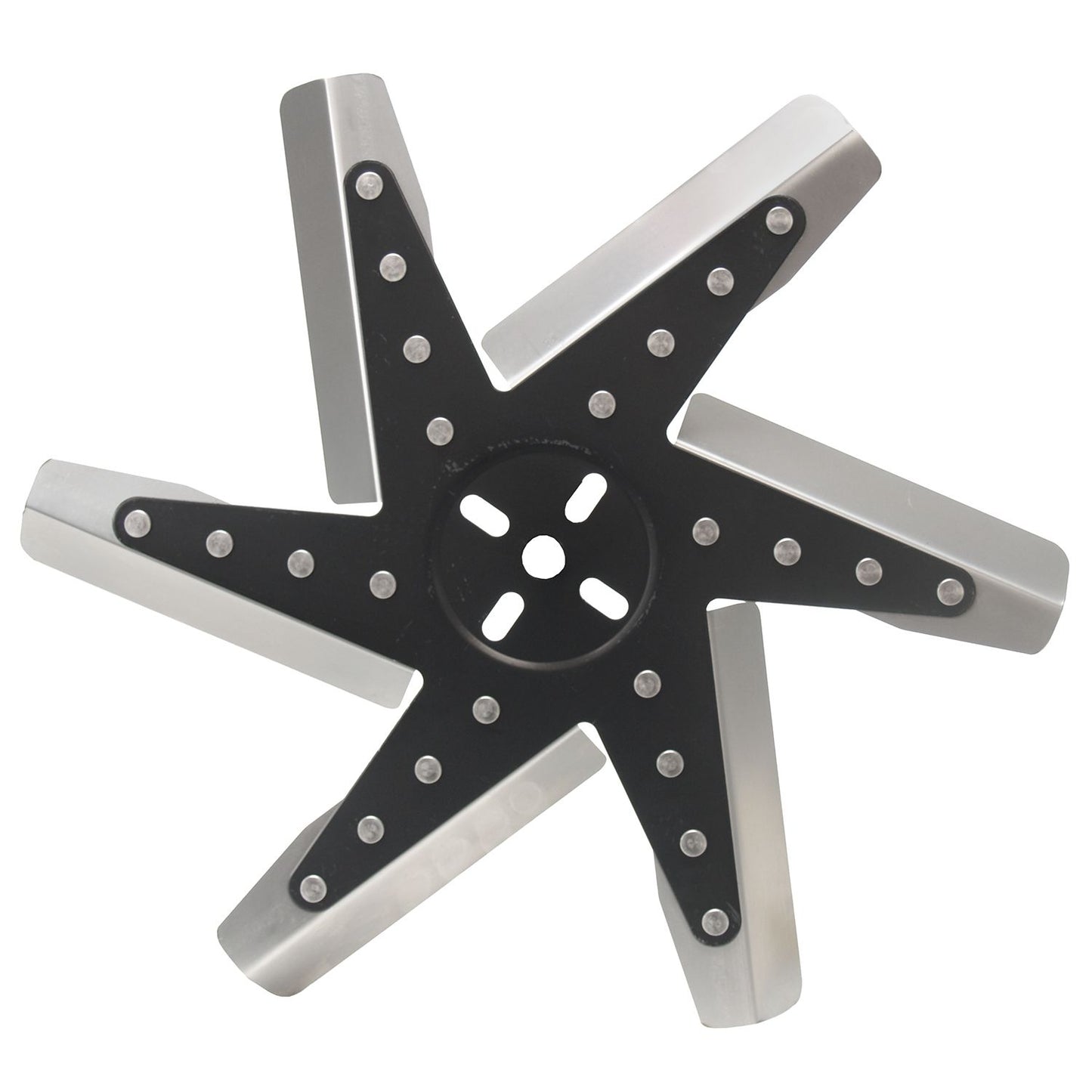 Derale 15" High Performance Stainless Steel Standard Rotation Flex Fan, Black Hub 19115