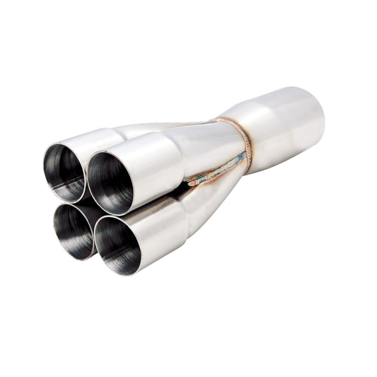 XFORCE 4 To 1 Collector 1 3/4" To Single 3" S/Steel; Exhaust Header Collector CL4S-175-300