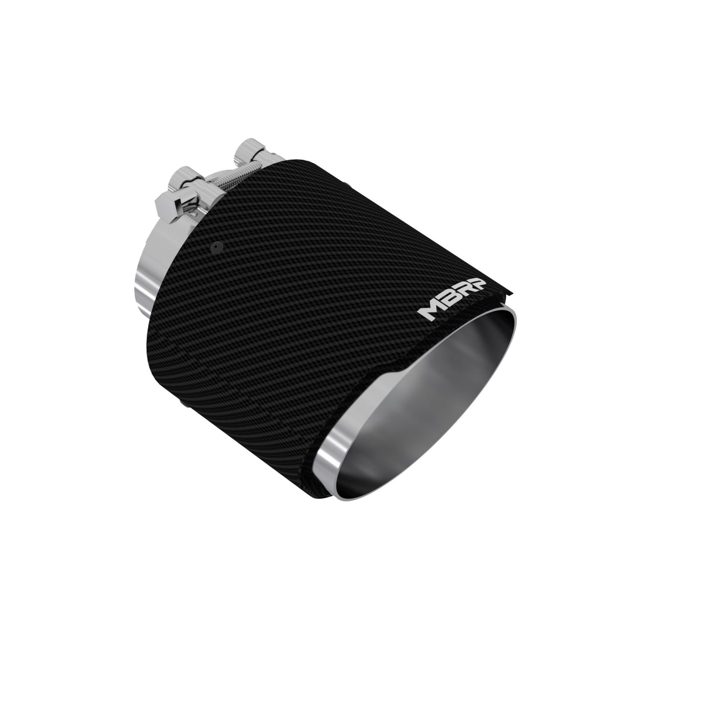 MBRP Exhaust Tip; 5in OD Out; 3in ID; 6.13in Length; Angle Cut; Dual Wall; Carbon Fiber T5184CF