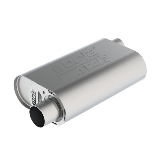 Borla CrateMuffler Muffler Chevrolet LS3 6.2L V8 Stock Output 2.5in Offset Inlet/ 2.5in Offset Outlet ATAK 400947