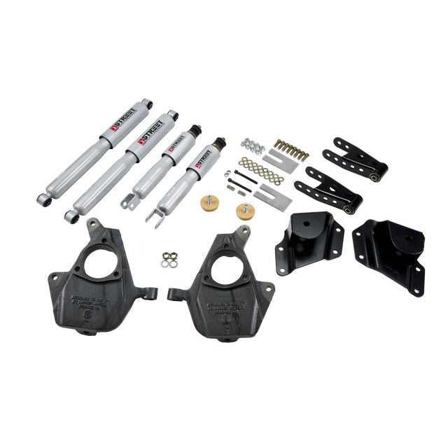 BELLTECH 655SP LOWERING KITS Front And Rear Complete Kit W/ Street Performance Shocks 2005-2006 Chevrolet Silverado/Sierra (Std Cab w/ Factory Front Torsion bar) 2 in. F/4 in. R drop W/ Street Performance Shocks