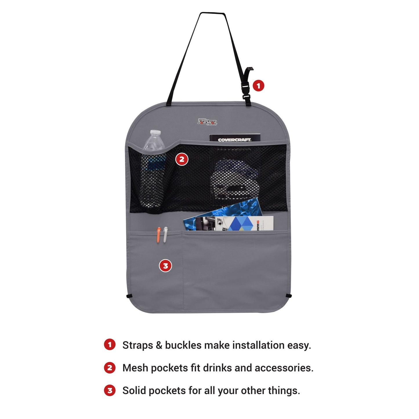 Covercraft Polycotton Seatback Organizer SBK1001PCGY