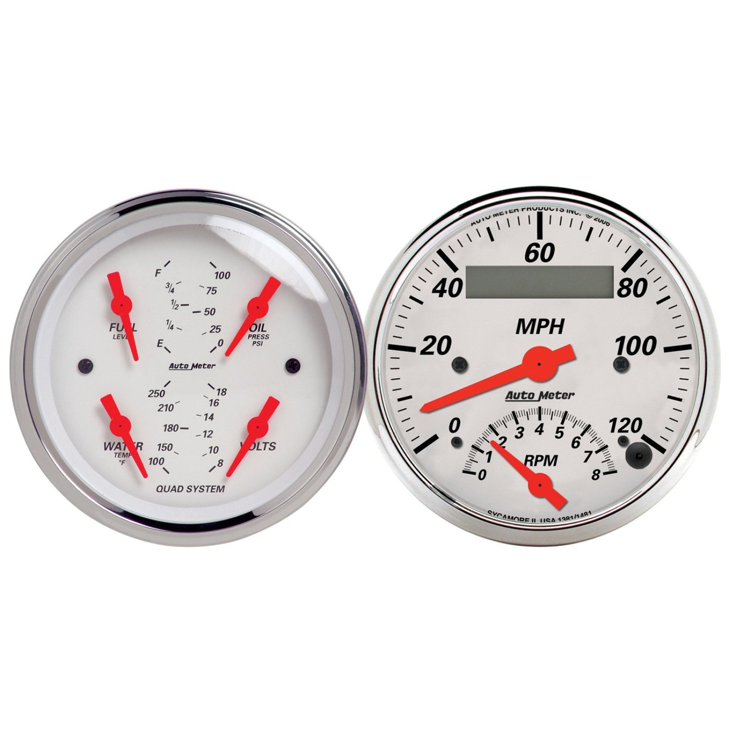 AutoMeter 3-1/8 in. IN-DASH TACHOMETER 0-8000 RPM FORD MASTERPIECE 880088