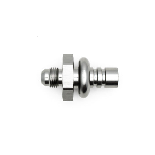 Deatschwerks 6AN Male Flare to 1/2 Inch Ford Male EFI Quick Connect Adapter, Anodized DW Titanium DEW-6-02-0106